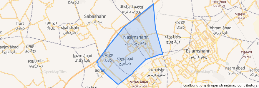 Mapa de ubicacion de بخش بوستان.