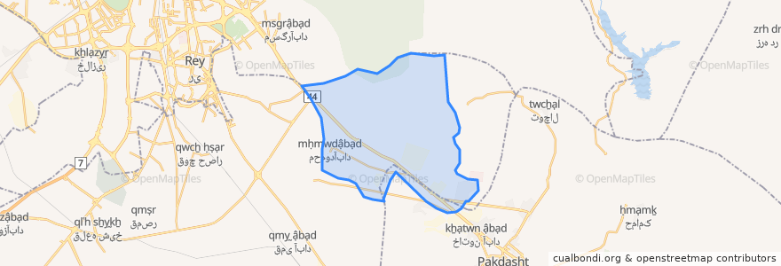 Mapa de ubicacion de Khavaran District.