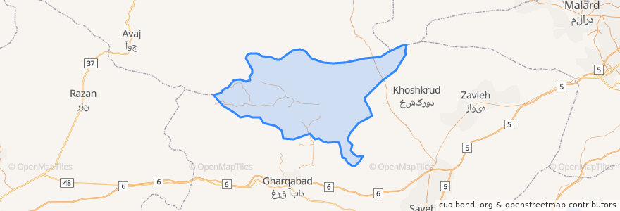 Mapa de ubicacion de Kharqan District.