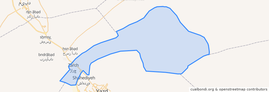 Mapa de ubicacion de Zarach County.