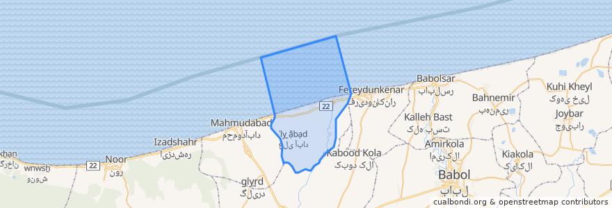 Mapa de ubicacion de بخش سرخرود.