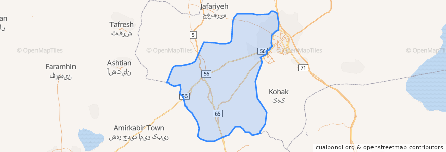Mapa de ubicacion de Salafchegan District.