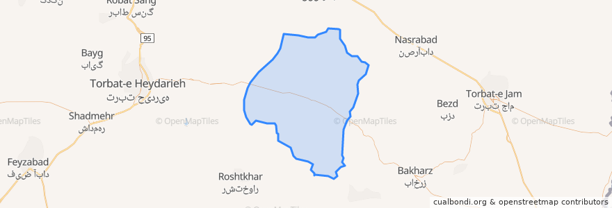 Mapa de ubicacion de بخش سلیمان.