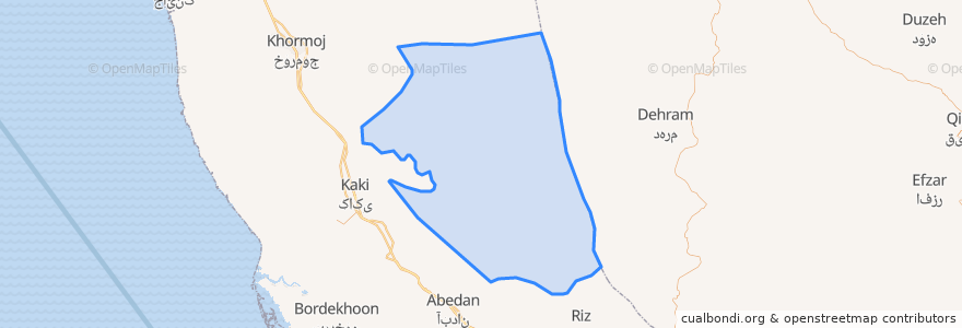 Mapa de ubicacion de بخش شنبه و طسوج.