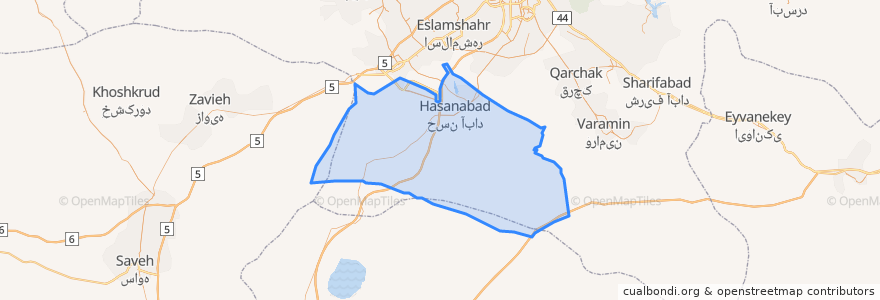 Mapa de ubicacion de Fashapuyeh District.