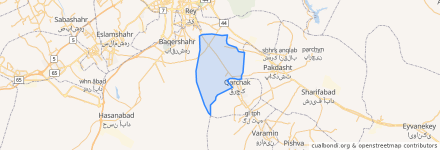 Mapa de ubicacion de Qaleh Now District.