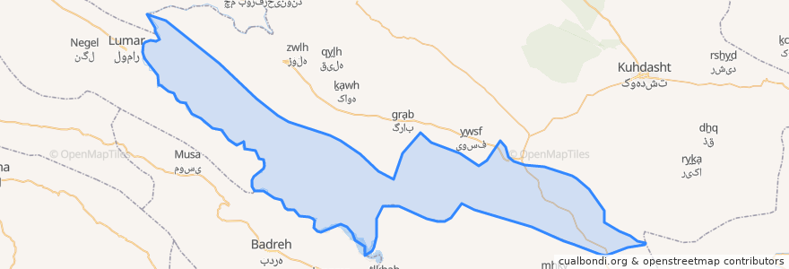 Mapa de ubicacion de Kuhnani District.