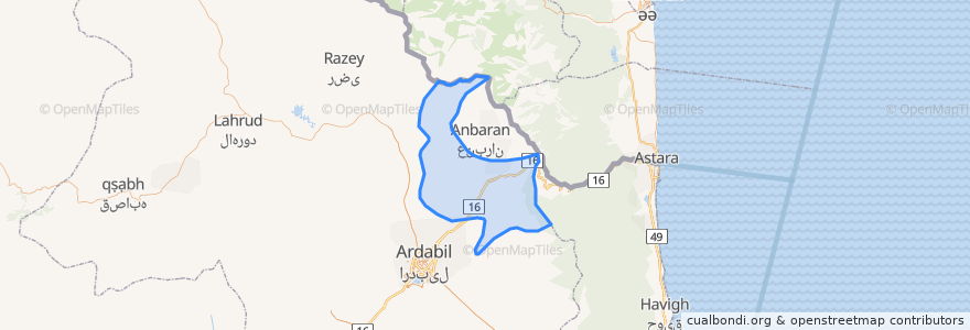Mapa de ubicacion de بخش مرکزی.