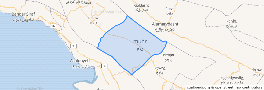 Mapa de ubicacion de Central District.