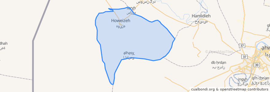 Mapa de ubicacion de بخش مرکزی.