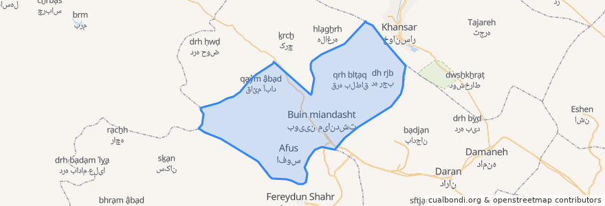 Mapa de ubicacion de بخش مرکزی.