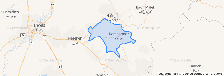 Mapa de ubicacion de بخش مرکزی.