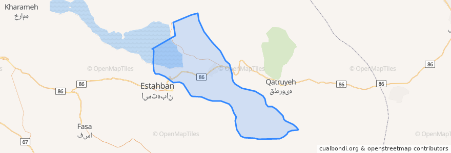 Mapa de ubicacion de بخش مرکزی.