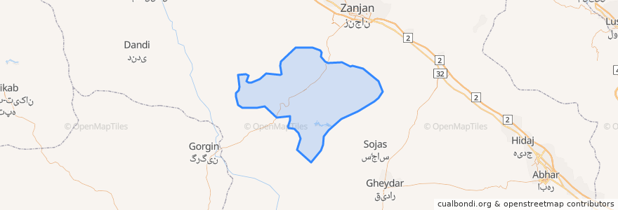 Mapa de ubicacion de بخش مرکزی.