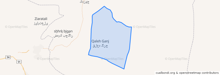 Mapa de ubicacion de بخش مرکزی.