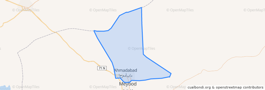 Mapa de ubicacion de بخش مرکزی اردکان.