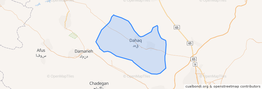 Mapa de ubicacion de بخش مهردشت.