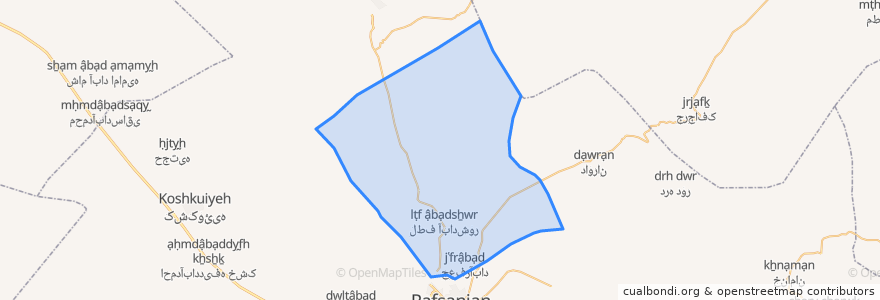 Mapa de ubicacion de دهستان آزادگان.