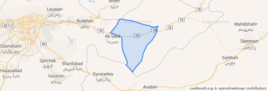 Mapa de ubicacion de دهستان ابرشیوه.
