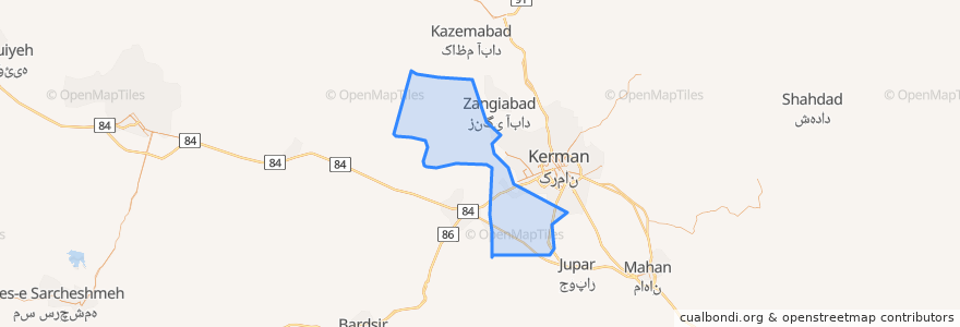 Mapa de ubicacion de دهستان اختیارآباد.