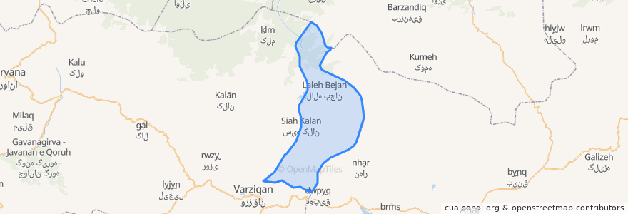 Mapa de ubicacion de دهستان ازومدل شمالی.