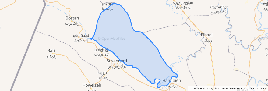 Mapa de ubicacion de دهستان الله اکبر.