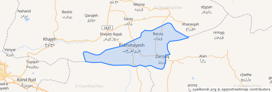 Mapa de ubicacion de دهستان باروق.