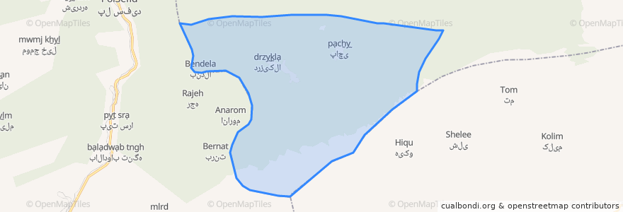 Mapa de ubicacion de دهستان بنافت.