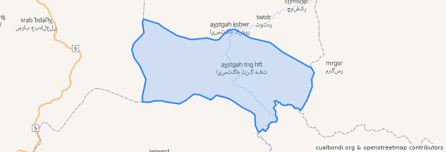 Mapa de ubicacion de دهستان تنگ هفت.