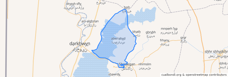 Mapa de ubicacion de دهستان جفال.