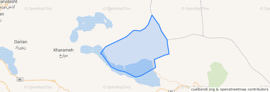 Mapa de ubicacion de بخش حنا.