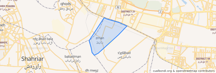 Mapa de ubicacion de Danesh RD.