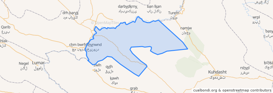 Mapa de ubicacion de دهستان درب گنبد.