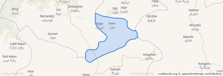Mapa de ubicacion de دهستان دیکله.