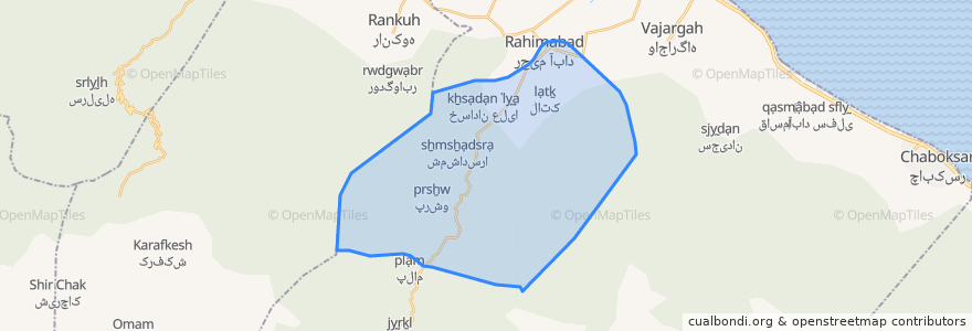 Mapa de ubicacion de دهستان رحیم آباد.