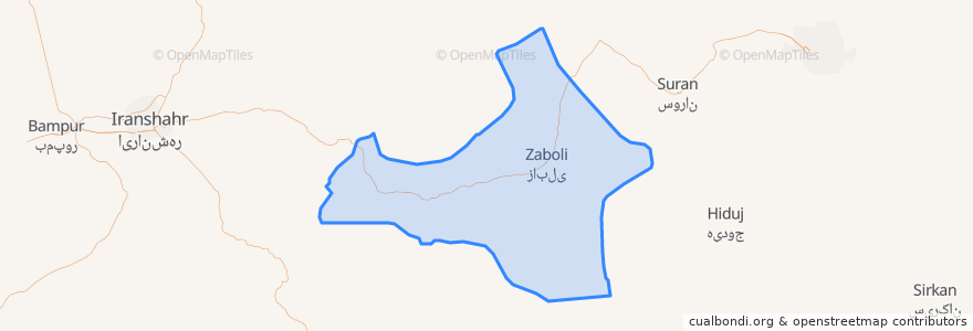 Mapa de ubicacion de دهستان زابلی.