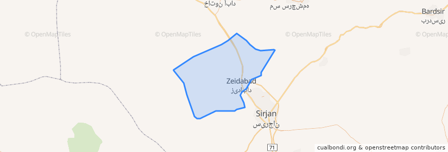 Mapa de ubicacion de دهستان زیدآباد.