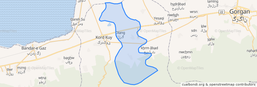 Mapa de ubicacion de دهستان سدن رستاق غربی.