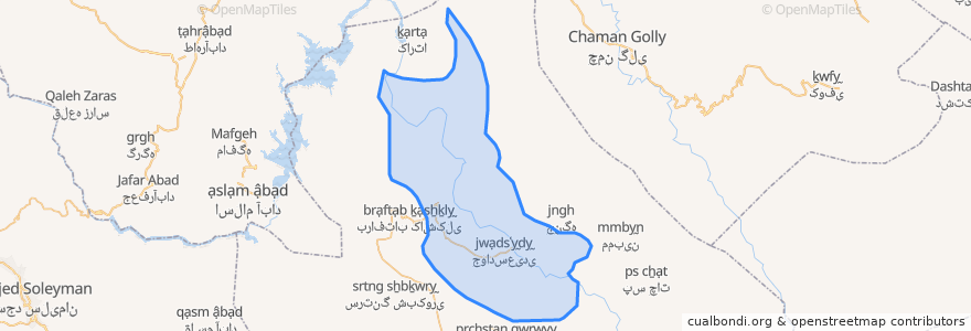 Mapa de ubicacion de دهستان سوسن غربی.