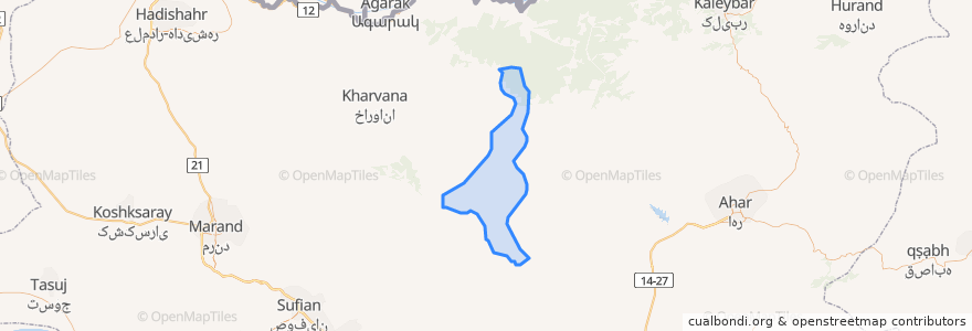 Mapa de ubicacion de دهستان سینا.