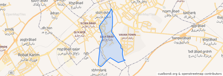 Mapa de ubicacion de دهستان صالح آباد.