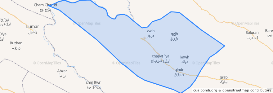 Mapa de ubicacion de دهستان طرهان غربی.