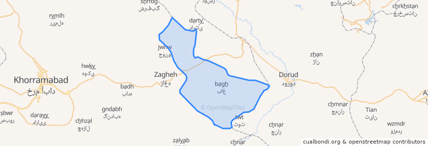 Mapa de ubicacion de دهستان قائدرحمت.