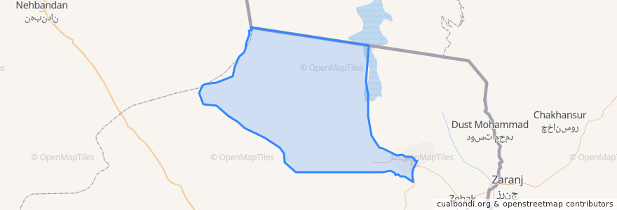 Mapa de ubicacion de دهستان قائم آباد.