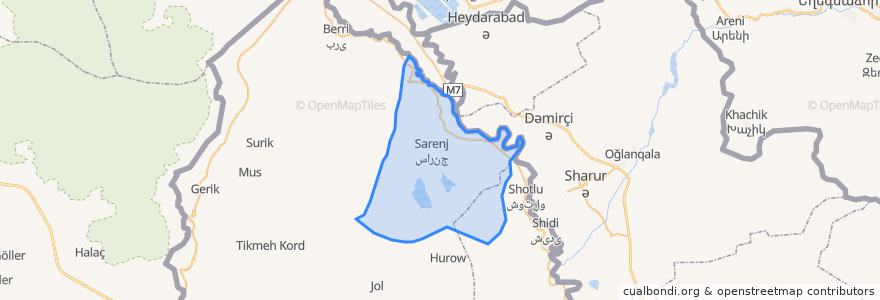 Mapa de ubicacion de دهستان قره سو.