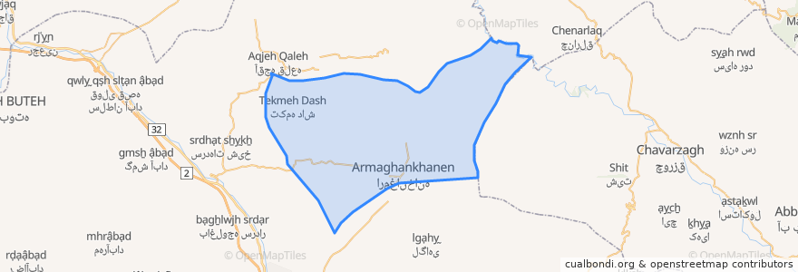 Mapa de ubicacion de دهستان قره پشتلوبالا.