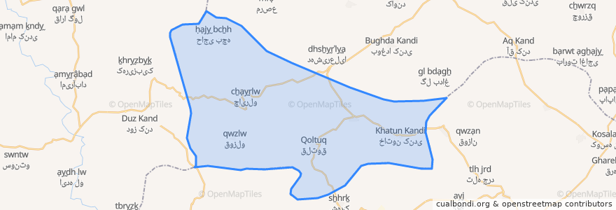 Mapa de ubicacion de دهستان قلتوق.