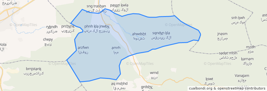 Mapa de ubicacion de Kolijan Rostaq-e Olya.