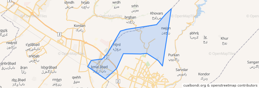 Mapa de ubicacion de Kamalabad RD.