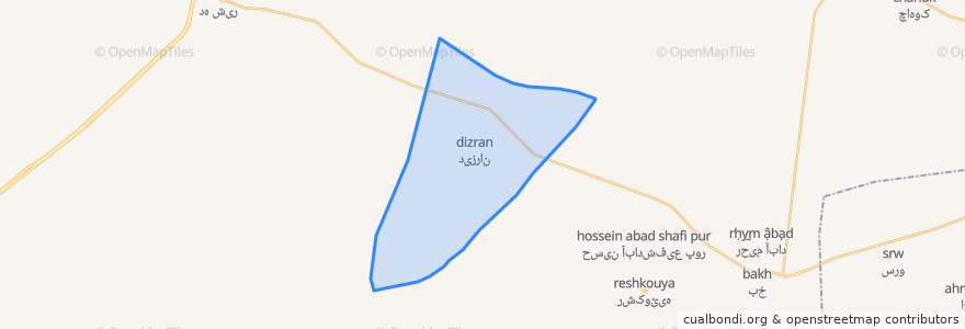 Mapa de ubicacion de دهستان کهدوئیه.